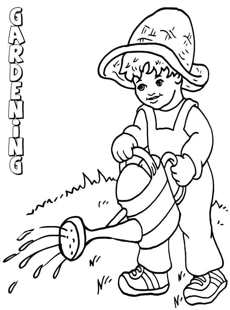 Boy and Watering Can